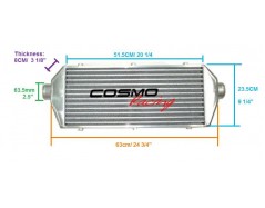 UNIVERSAL HIGH-FLOW INTERCOOLER - 12 ROWS