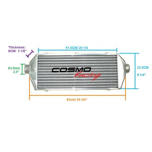 UNIVERSAL HIGH-FLOW INTERCOOLER - 12 ROWS