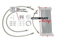 UNIVERSAL HIGH-FLOW OIL COOLER - 8 ROWS